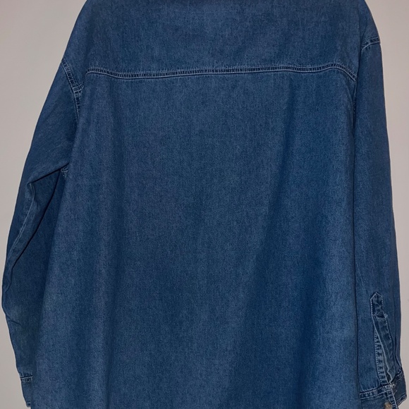 Nutcracker Y2K Corduroy Collar Denim Embroidered Button Down Christmas Santa - Picture 5 of 13